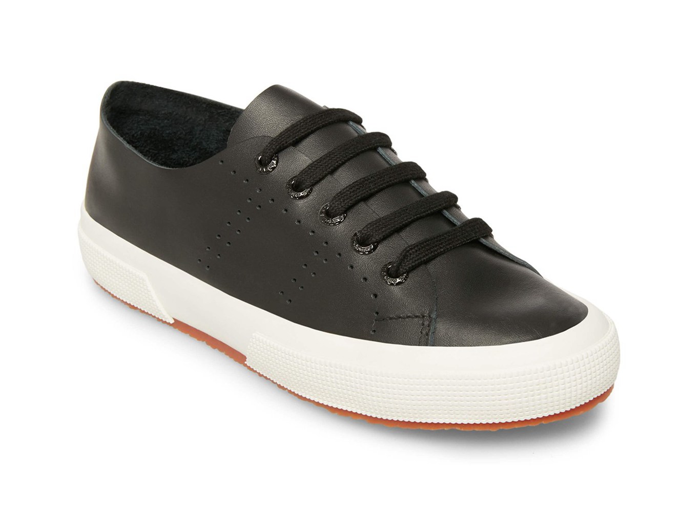 Superga Sneakers Mens - 2750 Rawcutleatheru Leather - Black - SCLXJ2804